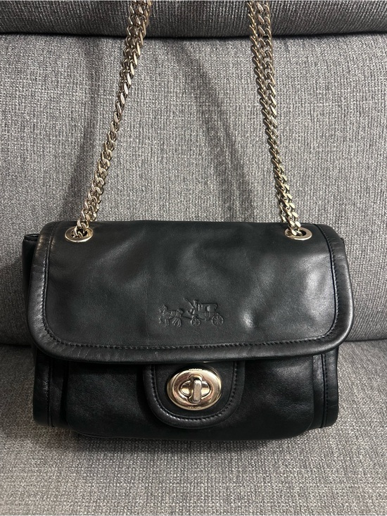 Coach Handbags - Coach Vintage Black Y2K convertible shoulder-crossbody bag with silver hardware
